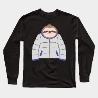 cool sloth with a jacket Long Sleeve T-Shirt